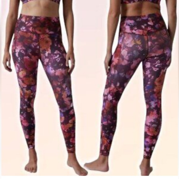Athleta Legging (S) & Tank (M) Dappled Bloom Multi Floral Set - Valentine’s Day - Picture 12 of 12